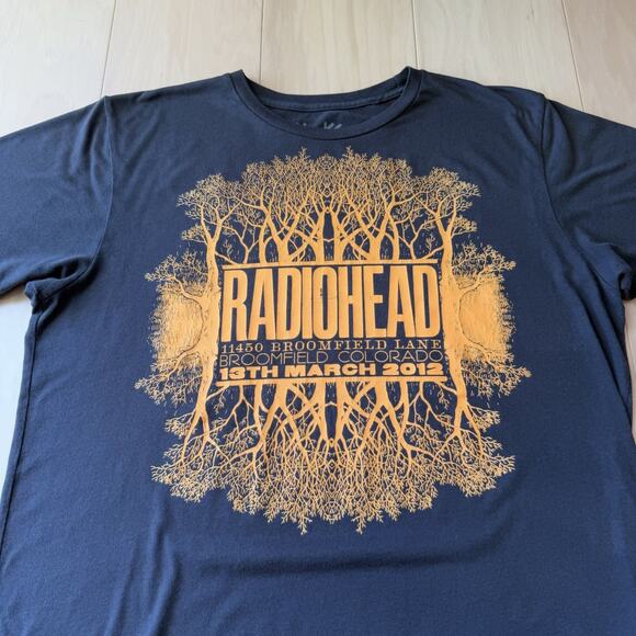 Radiohead Shirt XL Gray Waste Clothing Rock Music 2012 Tour - Picture 3 of 7